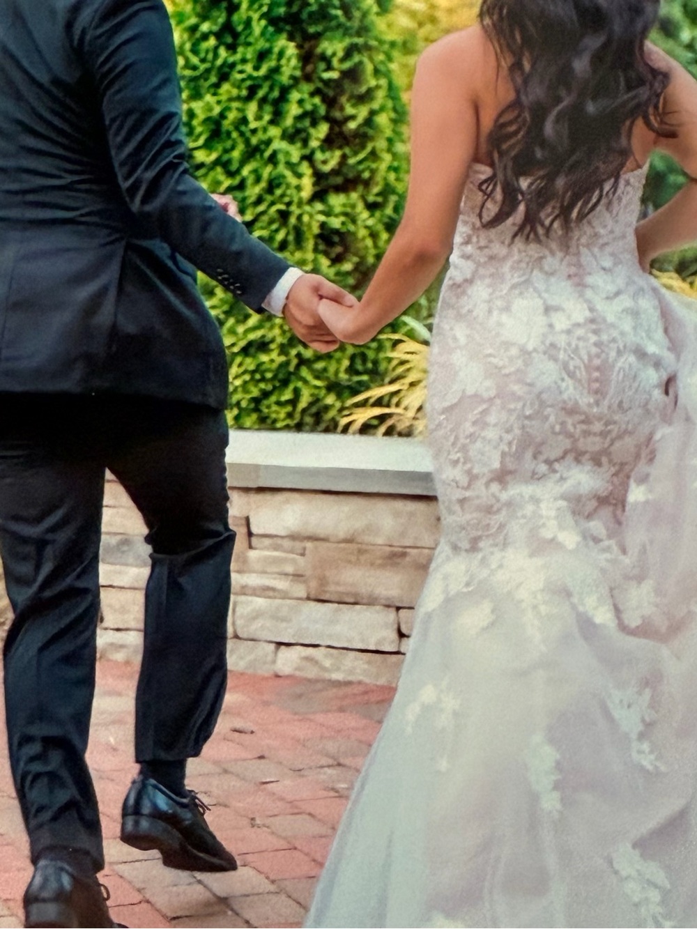 Blush Mermaid Wedding Gown